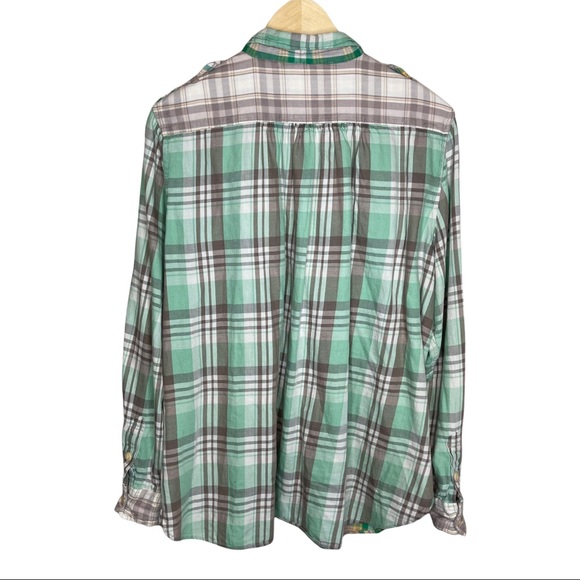 Denim & Supply Ralph Lauren Plaid Cotton Button Up Shirt Size Large Womens - Picture 2 of 7